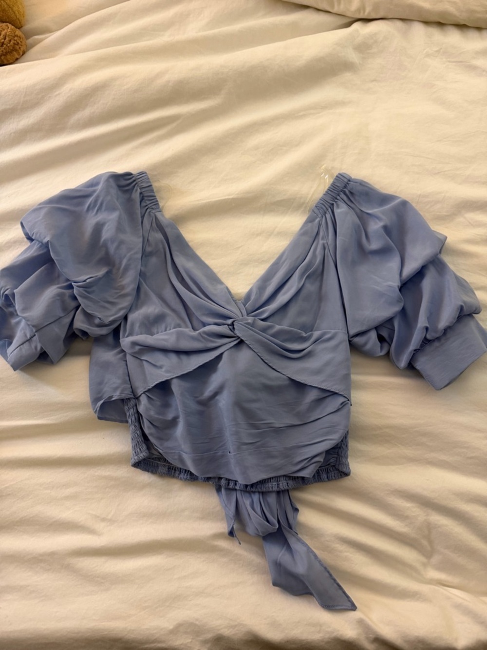 Women’s Lavender Puff-Sleeve off the shoulder Top
